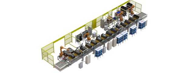 Ligne de Production de batterie de voiture électrique 10PPM démarreur automatique PLC production de batterie au lithium production de batterie au lithium-ion