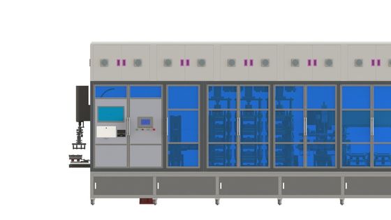 Type de ligne droite d'équipement de presse de Li Ion Battery Manufacturing Equipment Hot de 4 stations
