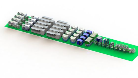 Chaîne de production élevée de batteries d'automation avec la productivité et la longévité élevées