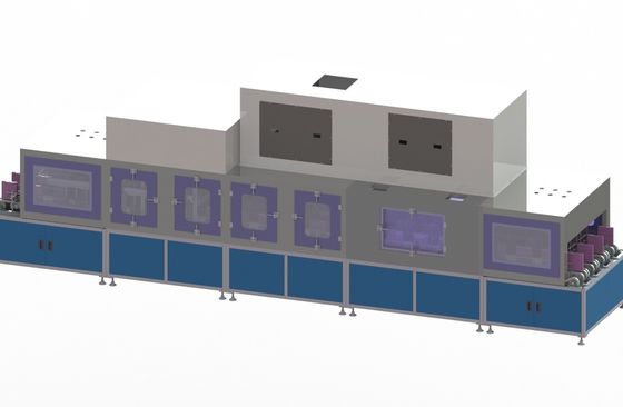 Attacher du ruban adhésif de nettoyage de lithium d'Ion Battery Production Line Square de batterie automatique de série