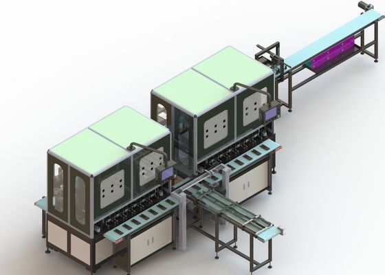 15PPM lithium Ion Battery Assembly Line, presse à mouler froide chaude de double station