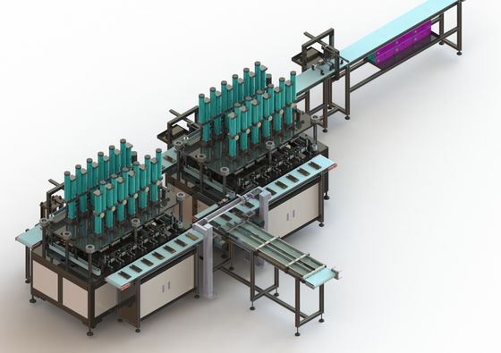15PPM lithium Ion Battery Assembly Line, presse à mouler froide chaude de double station