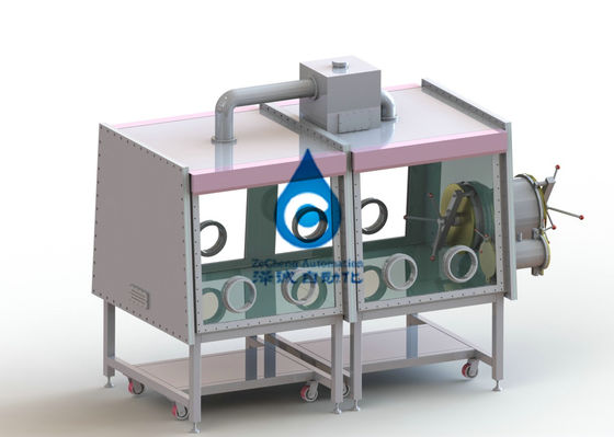 Chaîne de montage de batterie d'ion de lithium Sus304 2 section boîte à gants standard de 1200 millimètres