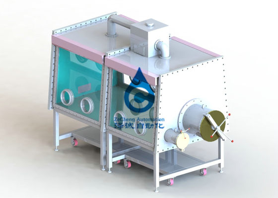 Chaîne de montage de batterie d'ion de lithium Sus304 2 section boîte à gants standard de 1200 millimètres