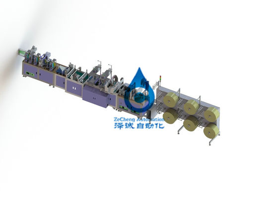 Chaîne de production de la batterie 6KW machine automatique de masque de pliage de contrôle de PLC