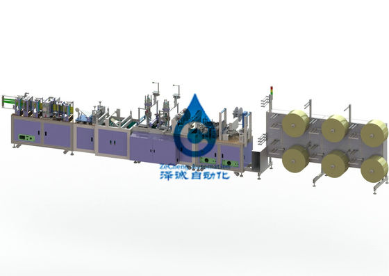 Chaîne de production automatique de batterie contrôle automatique se pliant de PLC de machine de masque